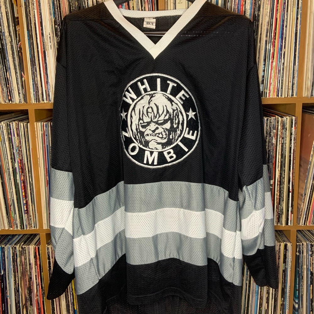 Nice vintage white zombie hockey styled jersey.